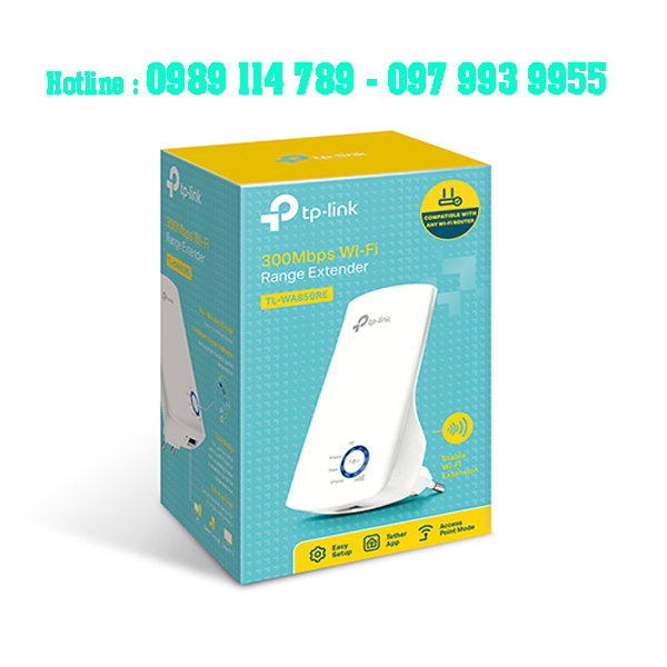 Bộ  kich mở rộng sóng Wi-Fi tốc độ 300Mbps TP-LINK TL-WA850RE